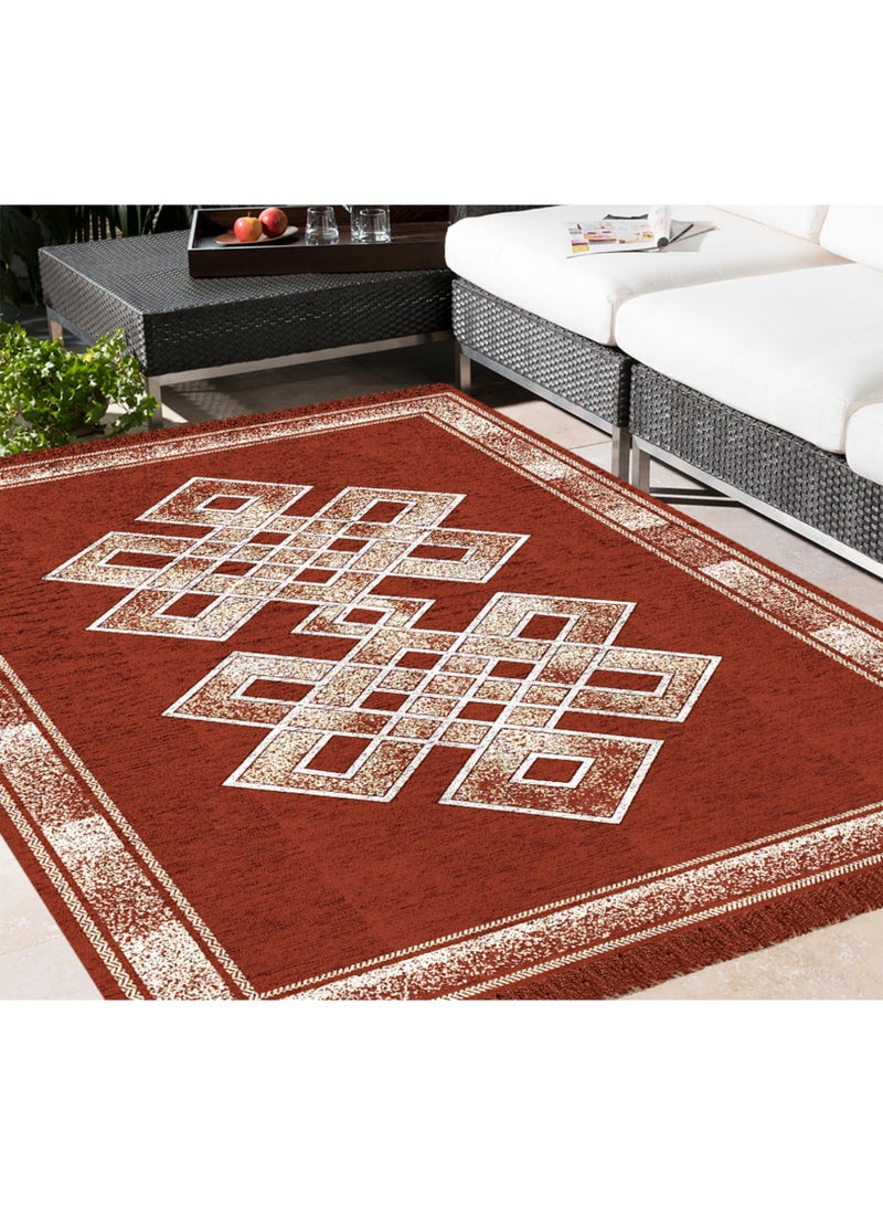 BSB BSB HOME Designer Superfine Chenille Carpet | Fine Gold Yarn with 500 GSM Velvet Carpet/Area Rug for Living Room, Bedroom, Runner | 150x210 cm or 5x7 ft  - Image 1