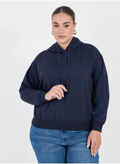 Plus Size Regular Fit Regular Length Plain Hoodie