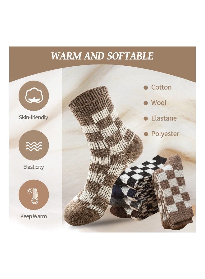 Men's Thermal Socks, 5 Pairs Thick Cotton Thermal Socks Men's Winter Soft Walking Hiking Socks Men's Heavyweight Comfort Boot Socks for Cold Weather UK 5-10 - Image 2