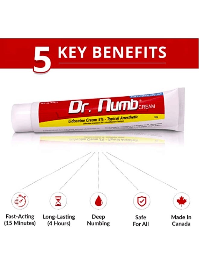 Dr.Numb Dr. Numb lidocaine Topical Anesthetic Numbing Cream - Multiple Purposes like Tattoo, Microblading, Laser or else.. - 30g - Image 3