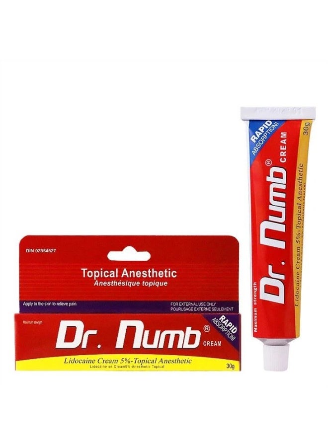 Dr.Numb Dr. Numb lidocaine Topical Anesthetic Numbing Cream - Multiple Purposes like Tattoo, Microblading, Laser or else.. - 30g - Image 1