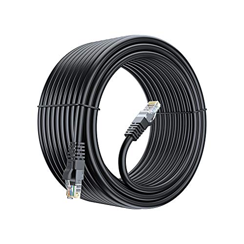 Maximm Cat 6 Ethernet Cable 50 Ft, 100% Pure Copper, Cat6 Cable LAN Cable, Internet Cable, Patch Cable and Network Cable - UTP (Black) 50 Feet - Image 1