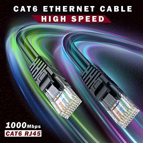 Maximm Cat 6 Ethernet Cable 50 Ft, 100% Pure Copper, Cat6 Cable LAN Cable, Internet Cable, Patch Cable and Network Cable - UTP (Black) 50 Feet - Image 5