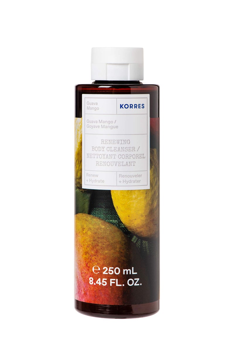 KORRES Renewing Body Cleanser, Guava Mango, Foaming Shower Gel For Women & Men With Hydrating Greek Botanicals, Body Wash For Smooth Skin, Vegetarian & Cruelty Free, Made In Greece, 8.45 Fl Oz - Image 1