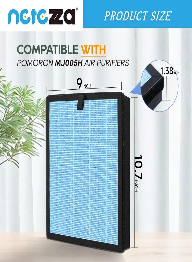 Netezza MJ005H Replacement Filter Fit For Pomoron MJ005H Air Purifier,4 in 1 True Filter for Dust Smoke Pet Dander, 3 Pack - Image 3