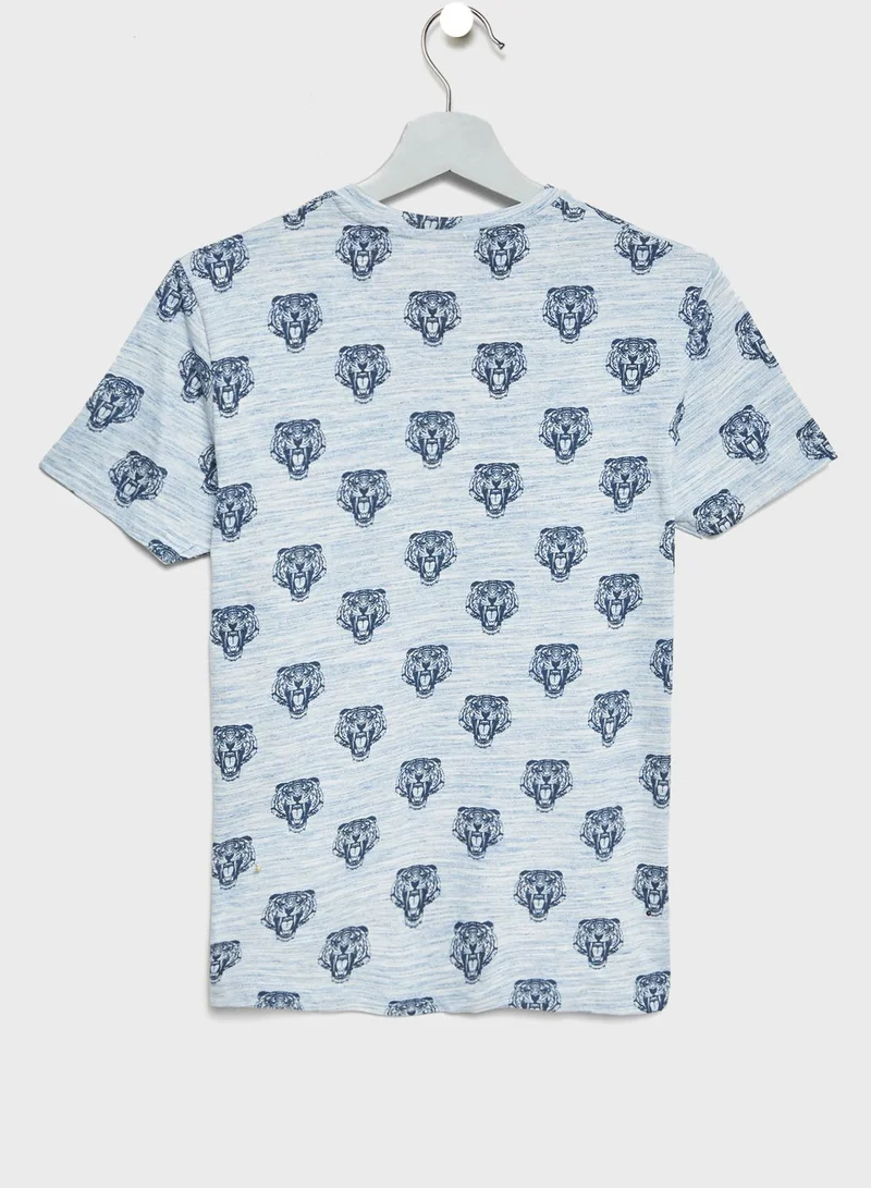 BRAVE SOUL Teen Tiger Print T-Shirt