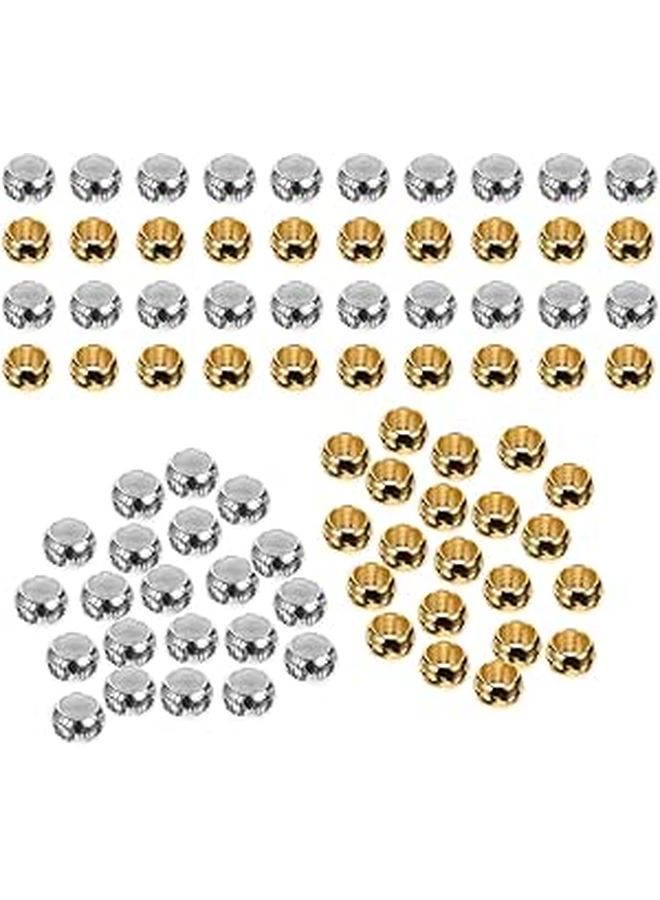 Jewelry Making Crimp Beads 1000Pcs Silver Gold Metal 2.5Mm for Bracelet Necklace Diy Craft - Image 1
