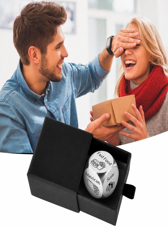 raddimelo 11th Anniversary Steel Gifts for Him Her Husband Wife Food Decision Dice Groom Gift from Bride National Boyfriend Girlfriend Day Funny Sweetest Day Gift Wedding Anniversary Birthday Stocking Stuffers - Image 3