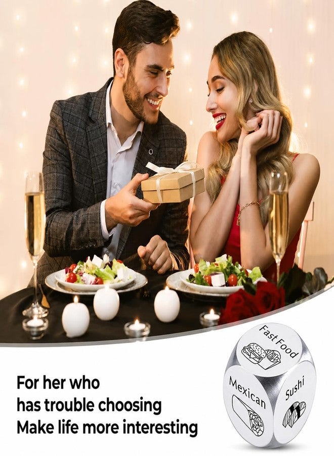 raddimelo 11th Anniversary Steel Gifts for Him Her Husband Wife Food Decision Dice Groom Gift from Bride National Boyfriend Girlfriend Day Funny Sweetest Day Gift Wedding Anniversary Birthday Stocking Stuffers - Image 4