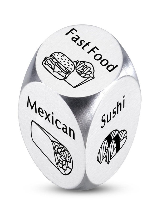 raddimelo 11th Anniversary Steel Gifts for Him Her Husband Wife Food Decision Dice Groom Gift from Bride National Boyfriend Girlfriend Day Funny Sweetest Day Gift Wedding Anniversary Birthday Stocking Stuffers - Image 1