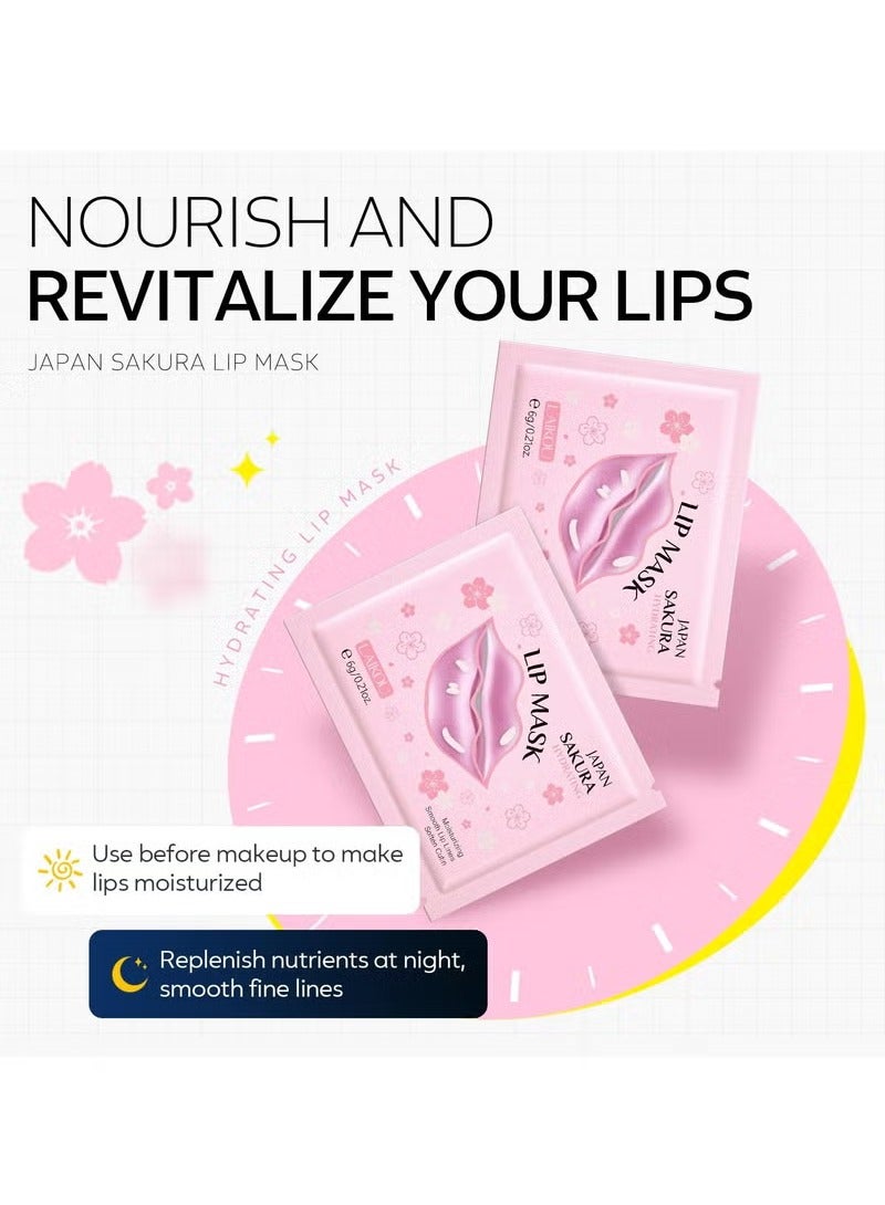 لايكو قناع شفاه ياباني بخلاصة زهرة الساكورا، والكولاجين، والعسل، والأعشاب، يغذي ويرطب وينعم الشفاه - Image 3