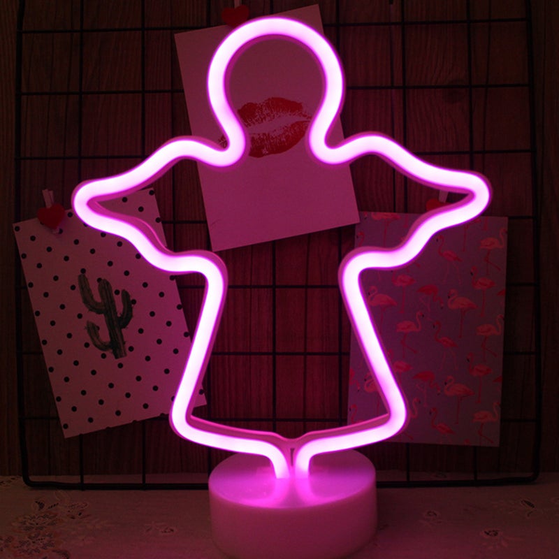 Cute Design Night Light Beside Lamp 3 * AA Cell Operated USB Powered Portable for Home Decoration Deco Birthday Present Gift - Image 1