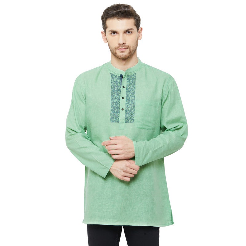 ARCHATTIRE Men’s Green Cotton Kurta for Men - Image 1