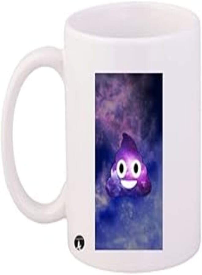 RYN RYN PRINTED Emojis Mug White Blue Standard Size