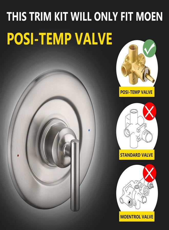 Tearel Replacement for Moen T2901BN Gibson Posi-Temp Valve Trim Kit, Brushed Nickel - Image 2
