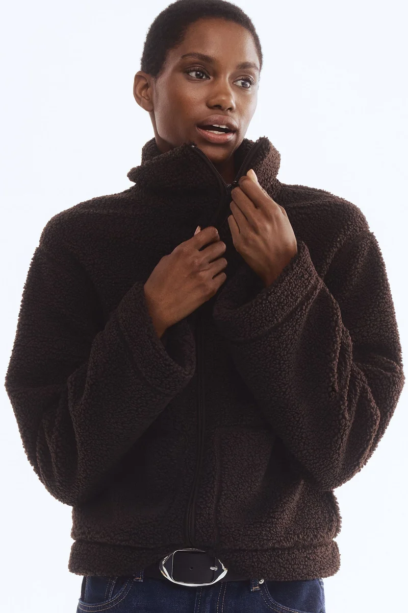 اتش اند ام جاكيت من نسيج تيدي