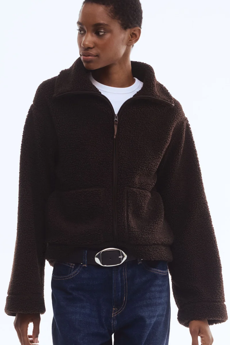 اتش اند ام جاكيت من نسيج تيدي