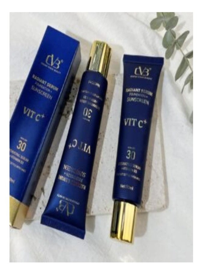 CVB Radiant Serum Foundation with Vitamin C+, SPF 30 Sunscreen, Hydrating Formula, 30ml - Image 5