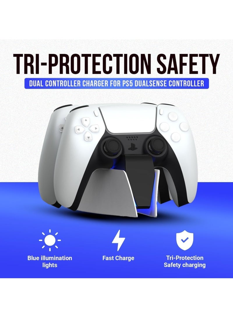PS5 Controller Charging Station | PS5 Controller Charger for PlayStation 5 Dual Sense Controller | USB Type C PS5 Charger Stand with LED Indicator - Image 4