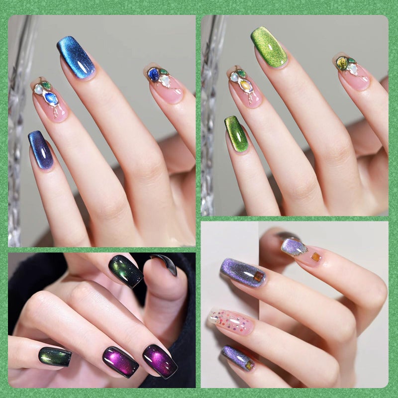 CANNI Cat Eye Gel Nail Polish â€“ Green in Dark, 9ml Magnetic Soak Off UV/LED Gel Salon & DIY Manicures For Women & Girls - Image 4