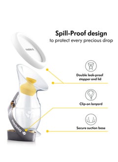 Medela Breast Milk Collector For Breastfeeding Moms Milk Saver With Suction Base And A Lid  - Image 3