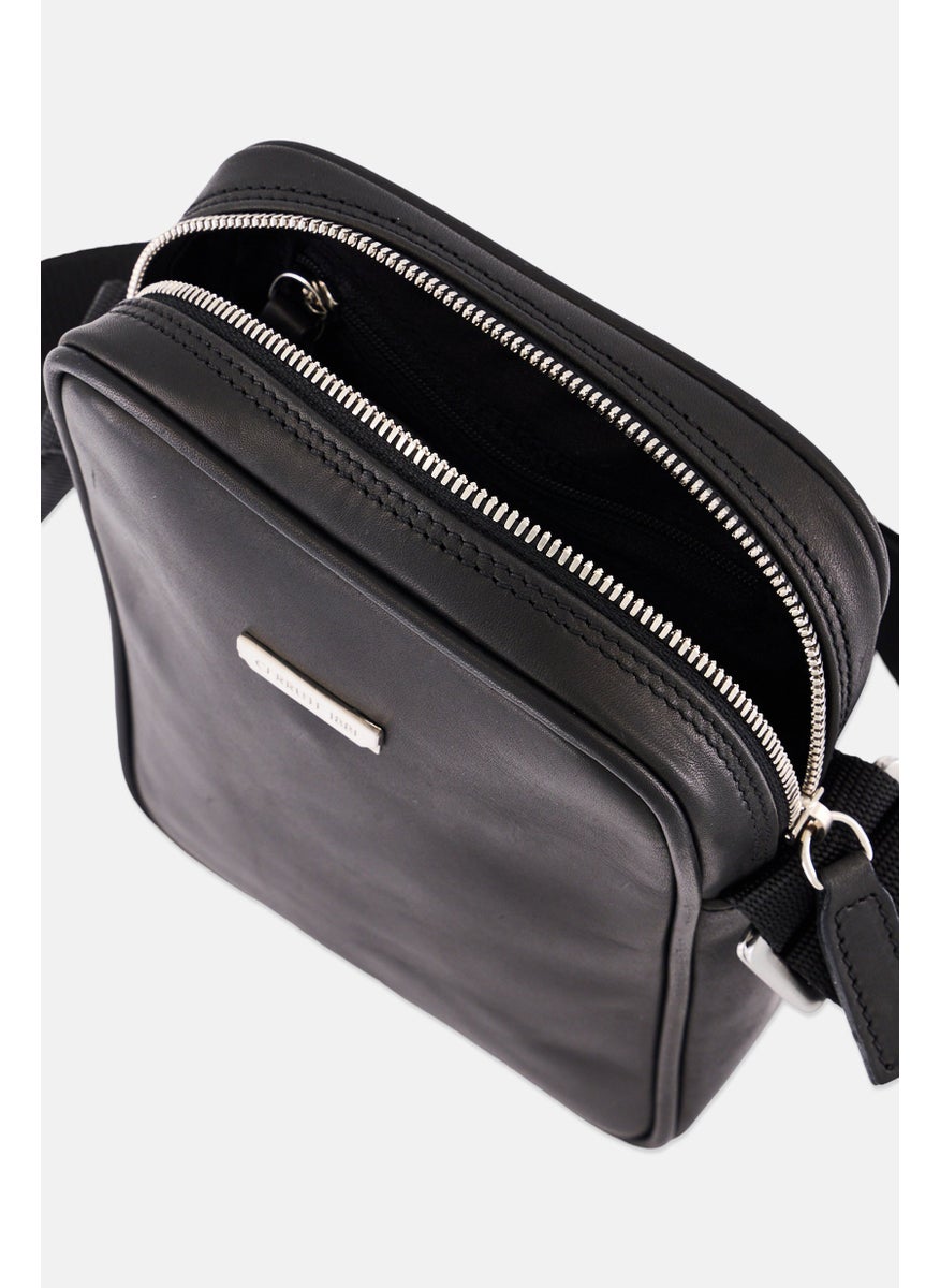 CERRUTI 1881 Men Hardware Logo Crossbody Bag, Black  - Image 4