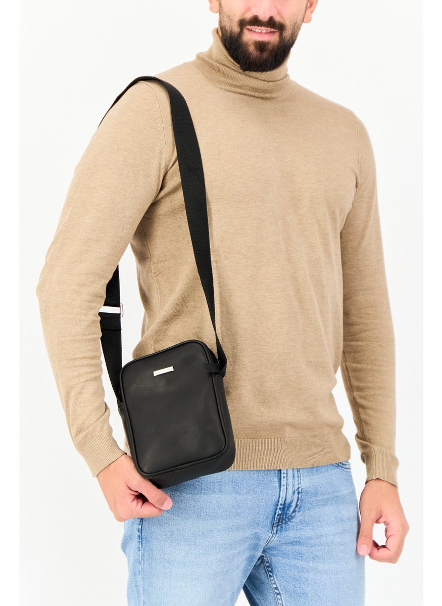 CERRUTI 1881 Men Hardware Logo Crossbody Bag, Black  - Image 2