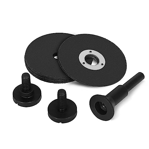 NuoDunco 2 Inch Cut Off Wheel with 1/4 Stem Mounting Mandrel for Die Grinder, W3/8" Arbor Hole Cutting Wheel for Metal & Stainless Steel Rotary Tool Drill Attachment Bolt Cutter Discs - Image 1