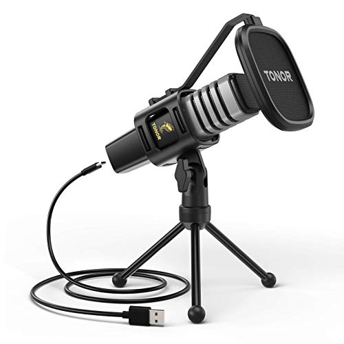 TONOR USB Microphone for PC, Cardioid Condenser Computer Mic with Tripod Stand, Pop Filter, Shock Mount for Gaming, Streaming, Podcasting, YouTube - Image 1
