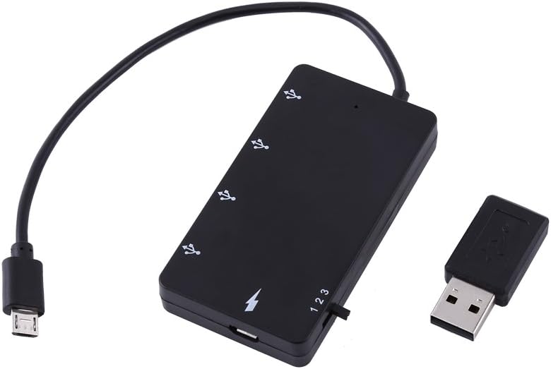 comfrt 4 Port Micro USB OTG Hub Host Charging Cable Adapter With Card Reader For Smart Phone And Tablet - Image 1