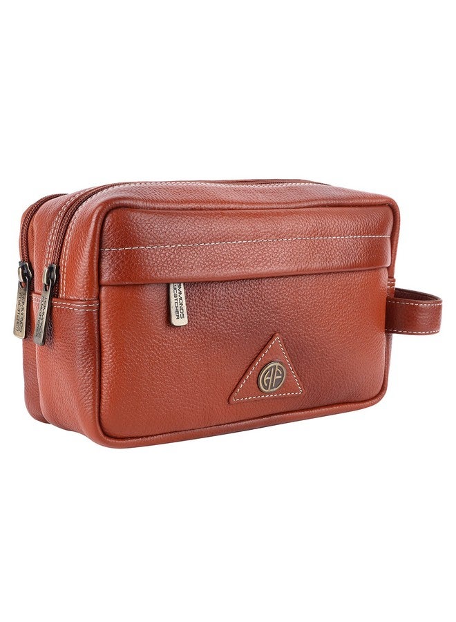  هاموندز فلاي كاتشر حقيبة أدوات الزينة HAMMONDS FLYCATCHER للجنسين - منظم سفر من الجلد الطبيعي مع مقصورات متعددة - مجموعة أدوات الزينة والحلاقة باللون البني للرجال - منظم أدوات الزينة وحقيبة مستحضرات التجميل للنساء، 10.5 سم، كبير، صغير - Image 1