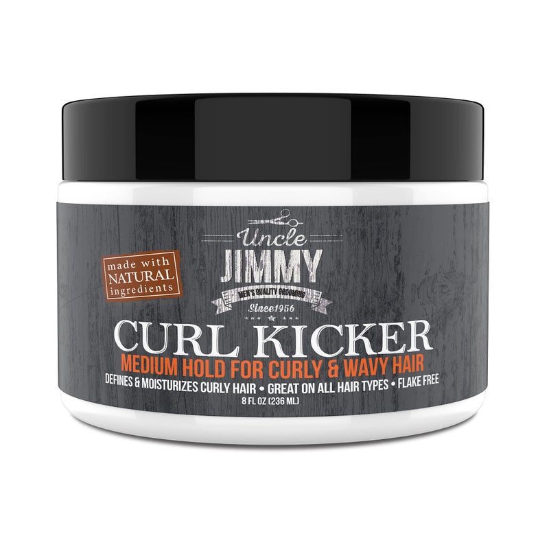 Uncle Jimmy Curl-Kicker Hair Cream for Men - Medium Hold Forming Cream - Flake Free Hair Styling Cream with Black Seed Oil and Honey 8 Fl Oz - Image 2