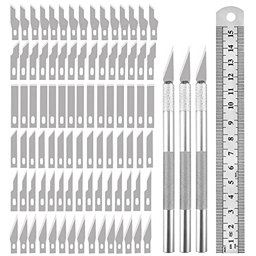 BUIYLV 90PCS Knife Blades Precision Craft Knife Set, for DIY Artwork, Cutting, Models, Scrapbook - Image 1
