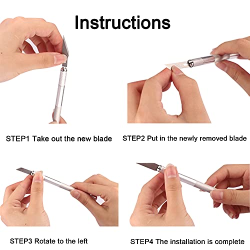 BUIYLV 90PCS Knife Blades Precision Craft Knife Set, for DIY Artwork, Cutting, Models, Scrapbook - Image 5