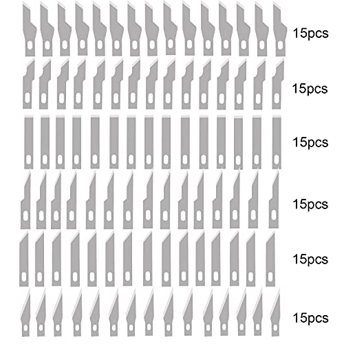 BUIYLV 90PCS Knife Blades Precision Craft Knife Set, for DIY Artwork, Cutting, Models, Scrapbook - Image 2