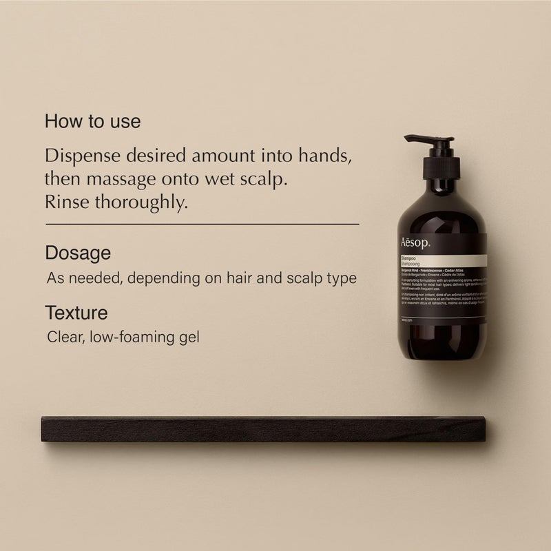 Aesop Shampoo | Soften Hair, Restore Shine | Bergamot Rind, Frankincense, Cedar Atlas | 16.9 oz / 500mL - Image 2