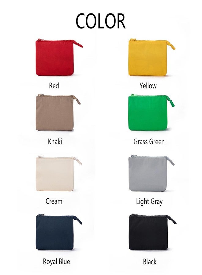 YONBEN Square Pencil Case Waterproof Nylon with Multiple Color Options for Student (Light gray,Oxford Fabric) - Image 3