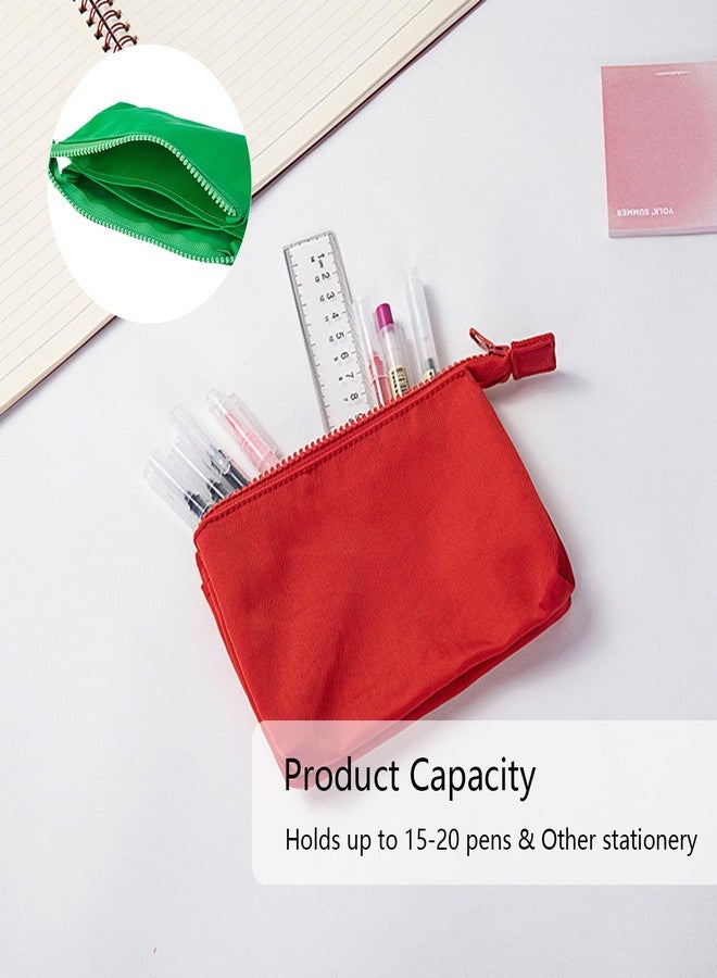 YONBEN Square Pencil Case Waterproof Nylon with Multiple Color Options for Student (Light gray,Oxford Fabric) - Image 5