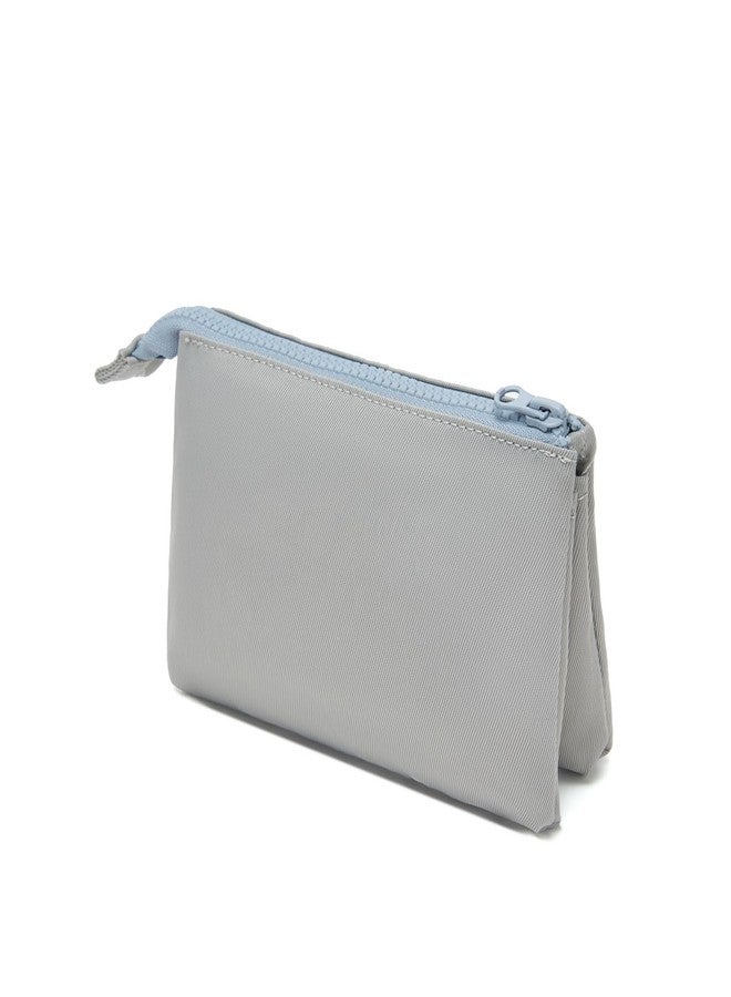 YONBEN Square Pencil Case Waterproof Nylon with Multiple Color Options for Student (Light gray,Oxford Fabric) - Image 1