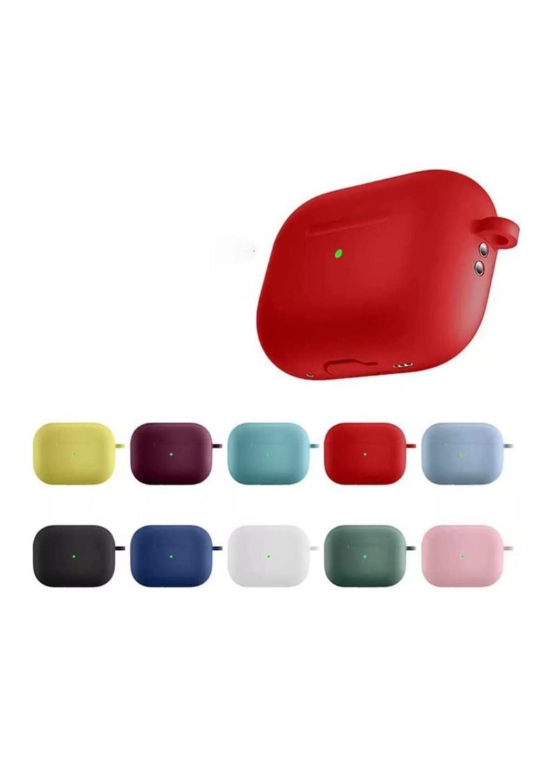 Generic - AirPods Pro 2 2nd Generation Case Cover with Keychain, Soft Silicone Skin Case Cover Full Protective Front LED Visible (Black) - Image 1