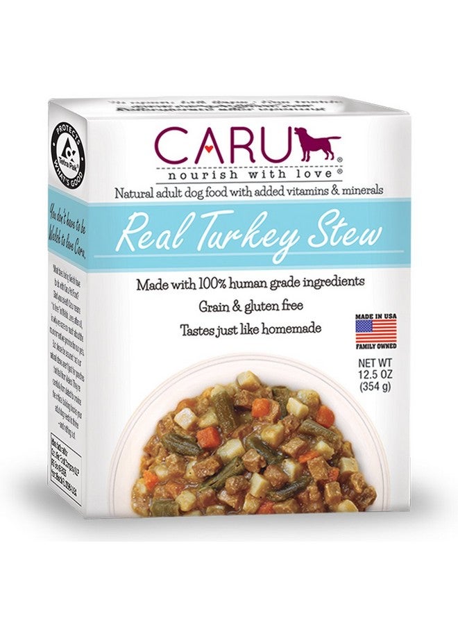 كارو - حساء ديك رومي حقيقي للكلاب، طعام طبيعي رطب للكلاب البالغة مع إضافة الفيتامينات والمعادن، خالٍ من الحبوب والقمح والغلوتين (12.5 أونصة) - Image 1