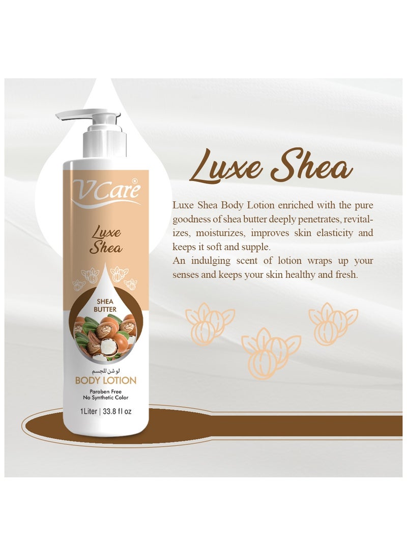 VCare V Care Shea Butter Extract Body Lotion 1 Liter  Ultra Nourishing  Intense Moisture and Silky Softness  - Image 3