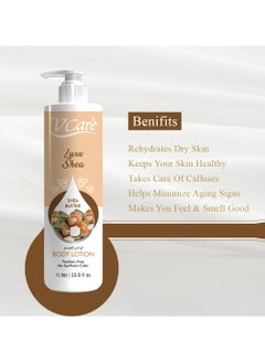 VCare V Care Shea Butter Extract Body Lotion 1 Liter  Ultra Nourishing  Intense Moisture and Silky Softness  - Image 4