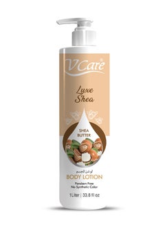 VCare V Care Shea Butter Extract Body Lotion 1 Liter  Ultra Nourishing  Intense Moisture and Silky Softness  - Image 1