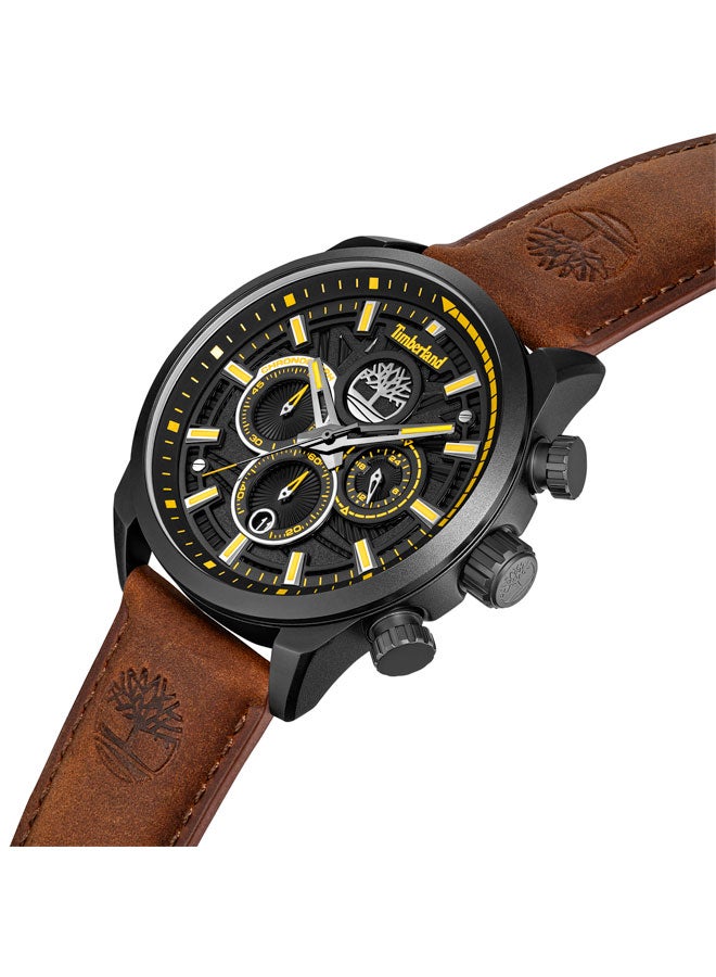 Timberland Men Henniker II Black Dial 3 Interchangeable Straps Multifunction Watch for Men, 46mm - Image 3