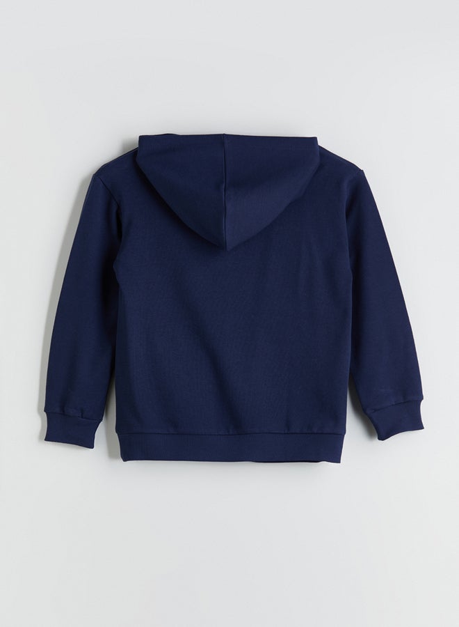 ال سي وايكيكي سويتر أولادي بقبعة وطباعة - Image 3