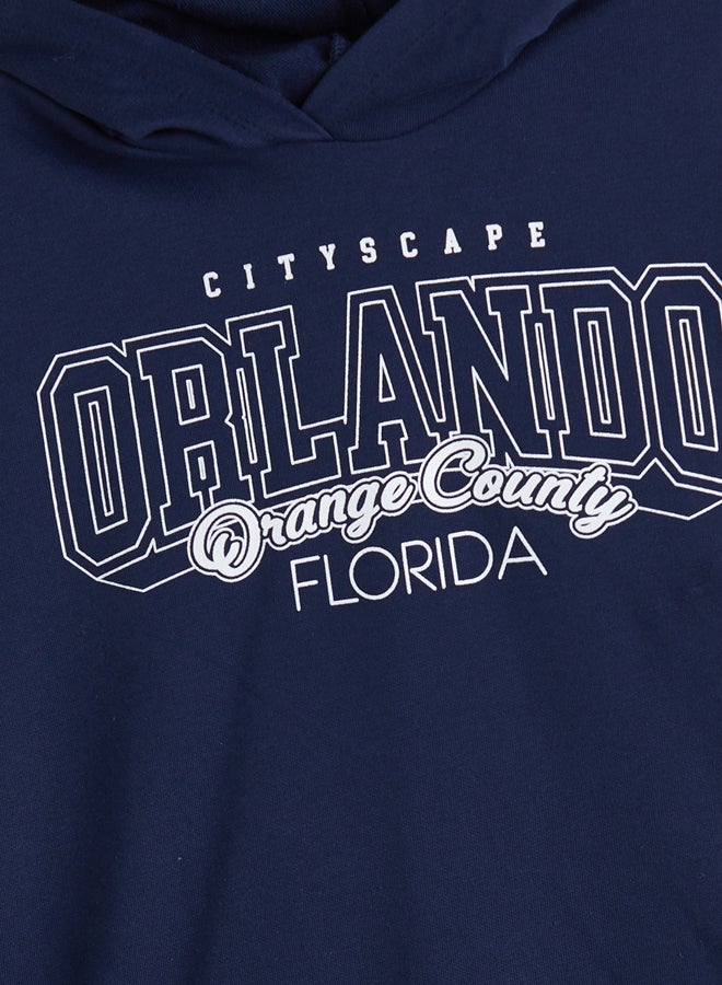 ال سي وايكيكي سويتر أولادي بقبعة وطباعة - Image 2