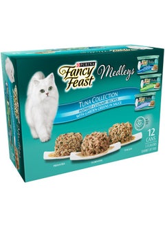 Fancy Feast Y Feast Wet Cat Food Variety Pack, Medleys Tuna Collection With Garden Greens In Sauce  (12) 3 Oz. Cans  - Image 1