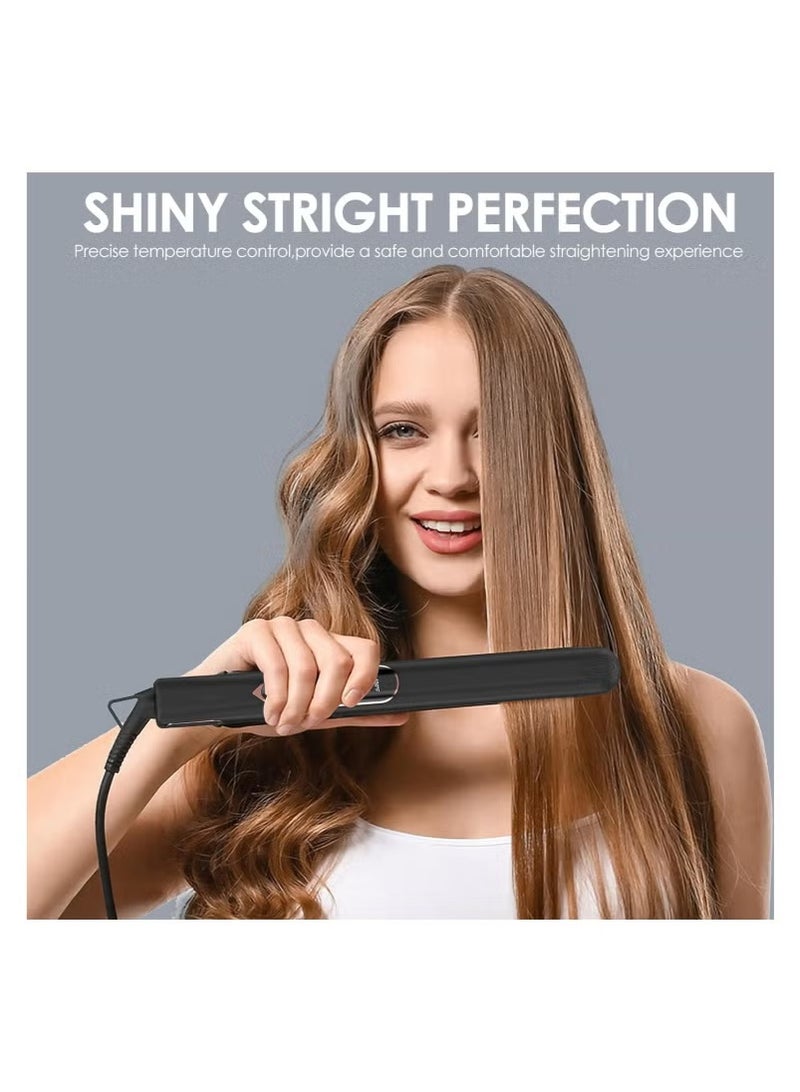 Ceramic Hair Straightener Fast Heat Titanium Hair Straightener for Stylish Styles 2-in-1 Hair Straightener and Curler Dual Voltage Styling Tool for Professional Salon Straightening/Curling/Waving - Image 4