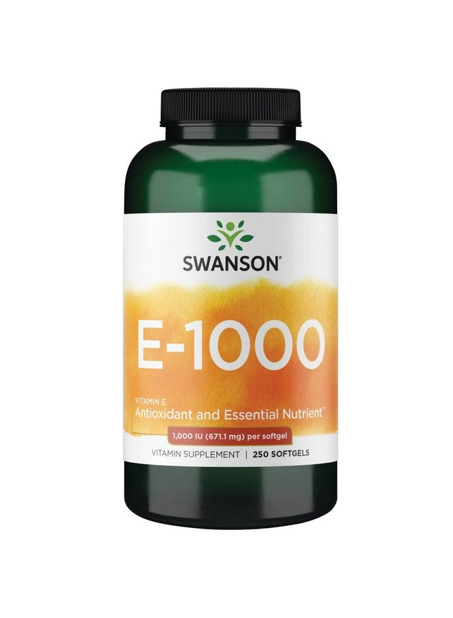 Natural Vitamin E 1000 Iu (671.10 Milligrams) 250 Sgels